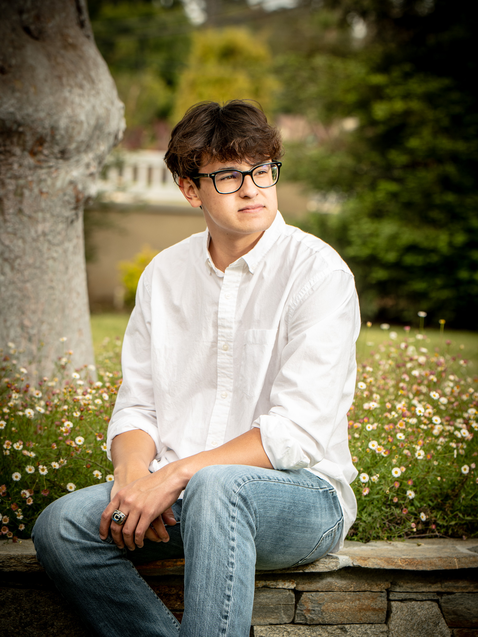 Senior portrait outdoors